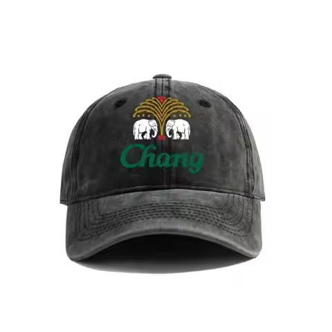 2025 Chang Beer Baseball Cap Distressed Hats Cap Men Retro Outdoor Summer Adjustable Chang Beer Thai