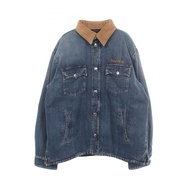 【二手】Miu Miu DENIM PIUMINO 水洗靛藍棉質牛仔羽絨外套 女款 全新未使用
