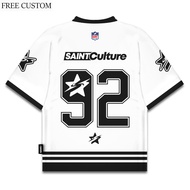 [free Custom Name] Glory White 92 Jersey Vintage Oversize Rugby Retro Streetwear Y2k Boxy Oversized 
