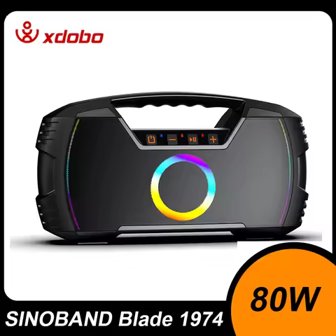 XDOBO SINOBAND Blade 1974 80W Bluetooth Speaker Deep Bass with RGB Light Waterproof Subwoofer Hi-Fi