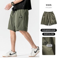 กางเกงขาสั้นทำงานชาย LAZY DAY ทรงหลวม ทรงบาง แห้งเร็ว 5 นิ้ว ปักลาย ทรงหลวม กางเกงขายาวทรงหลวมสำหรับ