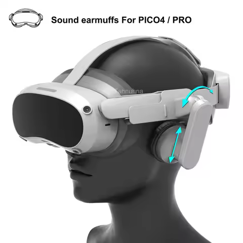 Ear Muffs For PICO 4 Ultra PRO VR Headset Enhanced Sound Adjustable Comfort Earmuffs For PICO4 Head