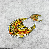 Motorcycle GP Rider Sticker-46 Rossi Sun Moon AGGV Style Moon Cartoon Avatar Electric Bicycle Sticker Reflective