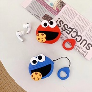 case compatible for Compatibel case compatible for  Apple AirPods Pro Case airpods3 Covers Soft Case airpods 3 2 airpodspro Silicone Sesame Street cookie Monster