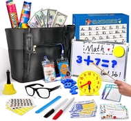 Alritz Pretend Play Teacher Set - Classroom Learning Education Gifts Includes Reusable White Board B