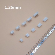 20sets MICRO JST 1.25 2/3/4/5/6/7/8/9/10 pin connector 1.25MM PITCH Right Angle pin header + Housing