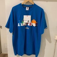Original AAPE T-shirt - T-shirt AAPE x SESAME STREET AAPE NOW bathinga - bape T-shirt biru