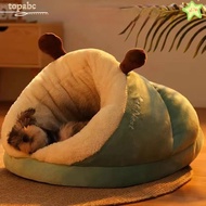 GORROS Dog Kennel Bed, Warm Washable Dog House, Cute Foldable Slippers Shaped Breathable Cat Sleep B
