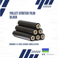 Pallet Stretch Film/Wrap/Packaging/Cover (Black/Dark) - 500mm x 2.7kgs x 23mic (6rolls)