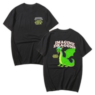 NEAT Imagine Dragons Loom World Tour 2024 T Shirt Rock Band Cartoon Dragon T-shirts Men Women High