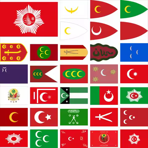 Ottoman Empire (1299–1922) Historical Flags: Historical Banners & National Ensigns 3X5FT 90X150CM