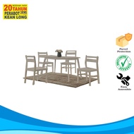 KLSB Set Meja Makan 4+1 Seat Putih / Set Makan/ 4+1 Dining Set White/ Dining Table Set