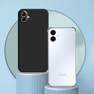 Case for Samsung A06 / A06 5G shockproof transparent cover and basic black flexible tpu cover