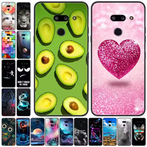 For LG G8S ThinQ Case Silicone Black Bumper TPU Soft Phone Covers for LG G8X ThinQ Protector Shell G