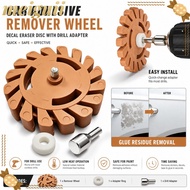 MEIGUII Decal Eraser Wheel, Rubber Eraser Wheel 20mm Car Adhesive Remover,  Soft Wheel Glue Remover 