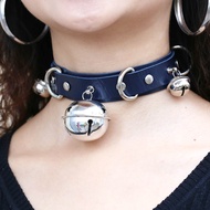 Sexy Punk Leather Choker Necklace Multilayer Bells Metal Collar Bondage Cosplay Goth Jewelry Harajuku Accessories