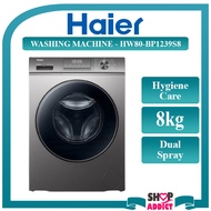 Haier 8kg Inverter Front Load Washer Machine HW80-BP1239S8 Mesin Basuh with Steam Wash Hygiene Care