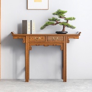 🚢Door Frame Furniture Solid Wood Middle Hall Altar Altar Chinese Style Altar Buddha Shrine Buddha Table Buddha Niche Ros