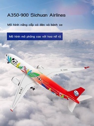A350 Sichuan Airlines Panda simulation airplane model with lights and wheels, gift for children, ass