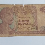Uang kertas lama Indonesia Rp 5 tahun 1968