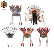[prettyia] Indian Headdress Fancy Dress Headwear Indian Hat Headpiece Indian Headwear for