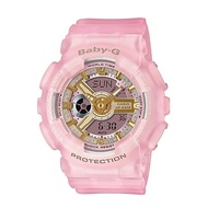 Casio Baby-G (BA-110SC-4ADR) Pink Resin Strap 100 Meter World Time Watch for Women