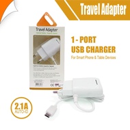Hots AN Travel Adapter 1 Port USB charger 2.1A Fast charging With LED