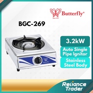 Butterfly STAINLESS STEEL SINGLE GAS STOVE (3.2kW) BGC-269 / Faraday (2.6kW) FD-11B / (2.3kW) FD-12S