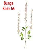 daun wisteria plastik artifisial daun hias tanaman dekorasi pesta - pink muda 56