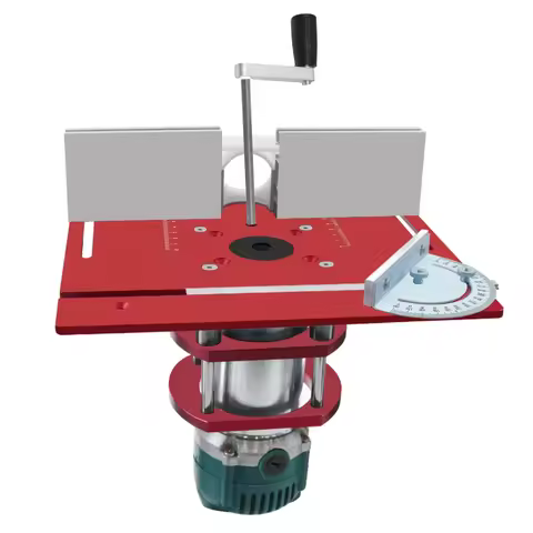 Woodworking Router Lift Kit Aluminum Router Table Insert Plate with Miter Gauge Slot for 65mm Trim R