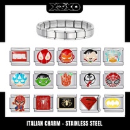 Superhero Character Charm Italian Charm Bracelet, Italian Charm Bracelet Stainless Steel