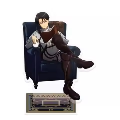 [Chair Reading Series] 2025 NEW Anime Attack on Titan Eren Yeager Levi·Ackerman Cosplay Cute Rotate 
