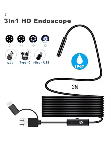 A Three in One High-definition Mobile Phone Tube Endoscope