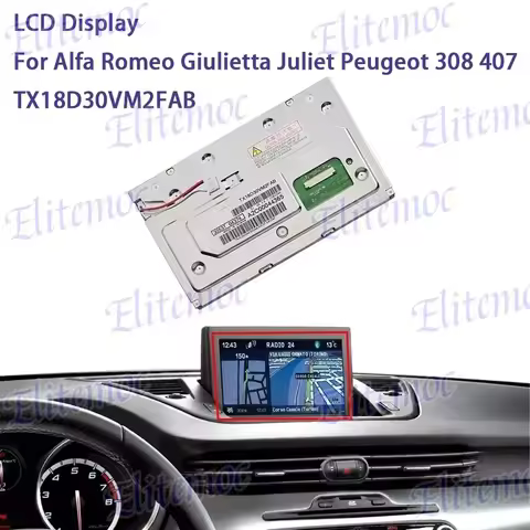 TX18D30VM2FAA/B 7" New LCD Display for Alfa Romeo Giulietta Juliet Peugeot 308 407 Radio GPS Navigat