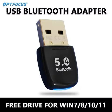 OPTFOCUS USB Bluetooth 5.4 Adapter 7 devices 20 meters Adaptador Receptor PC Dongle compatible Bluet