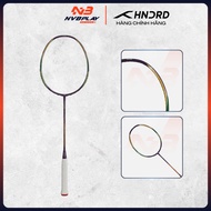 Hundred Hyfonic 7 Badminton Racket (Wireless) - Genuine Product - Dark Purple/Green (4U)