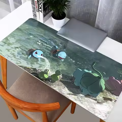 Mouse Pads Anime Gaming Accessories Pokemon Pikachu Mousepad Gamer PC Completo Computer Keyboard Des