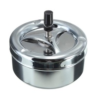 ✠✇□ Round Push Down Ashtray Metal Spinning Cigarette for Home Office Bar and Restaurant Smoke Ash Tray Holder Indoor Outdoor