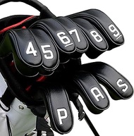 BIG TEETH Golf Hybrid Iron Head Cover 9Pcs Hybrid Head Covers Set Long Hybrid Iron Covers, Golf Club