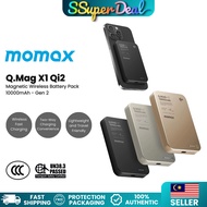 Momax Q.Mag X1 Qi2 Magnetic Wireless Battery Pack 10000mAh Powerbank - Gen 2