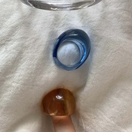 1PC Chunky Acrylic Rings Ladies French Vintage Premium Rings Fashion Statement Rings