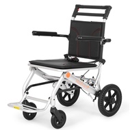 Lightweight Wheelchairs with Handbrake, Weights Only 23lbs, Compact Portable Wheelchair, Folding Tra