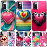 Case For ZTE Blade A72 5G Back Phone Cover Protective Soft Silicone Black Tpu 3D heart beauty