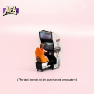 AFA 1/64 Resin Model Arcade Racing Machine Miniature, Hand-Painted Street Racing Diorama Display Col