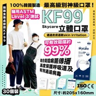 (($169/60片))神級口罩震撼價😱😱😱韓國KF99最高級別Skycare KF99 Mask 立體口罩 (30個裝)，多項證書‼️