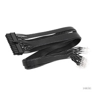 Kiki 24Pin Pin PCIe GPU Power Extension Cable for LEADEX G650 Mainboard Power Cable
