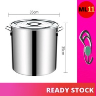 (33L) Stainless Steel Stock Pot / Soup pot Periuk Sup (35cm*35cm) 3533
