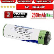 2pcs/lot HSABAT 2500mAh Battery for Braun Series 360s-4s 370 380 3000 4000 5000 320S-4 330 340 350CC