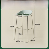 Stool Bar Chair Modern Simple Home High Foot Island Counter Designer Light Luxury Front Desk Chair P