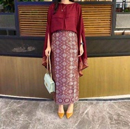 PROMO Rok Lilit Songket Palembang / Bawahan Kebaya Super Jumbo / Rok Lilit Bahan Songket Premium